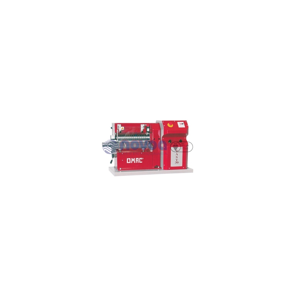 OMAC Tast 30 y Tast 50. Máquina para cortar tiras área 300 mm y 500 mm con mesa.