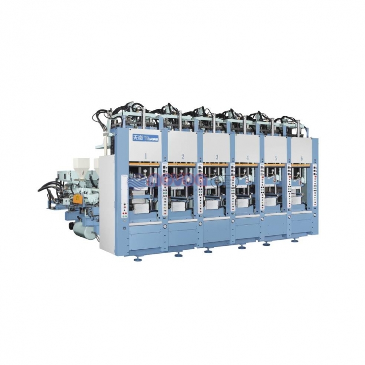 Tienkang - S1-290TC-6S-B Máquina de moldeo por inyección de suela de EVA monocolor de 6 estaciones.